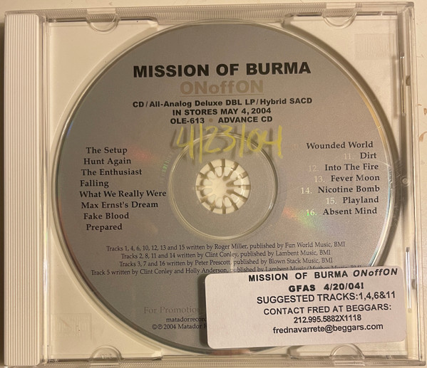 Mission of Burma — ONoffON